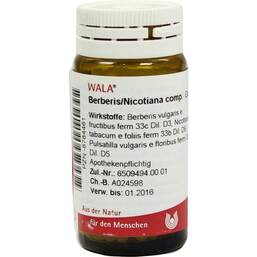 Abbildung: Berberis / Nicotiana comp. Globuli 20 g, Globuli PZN 08784461