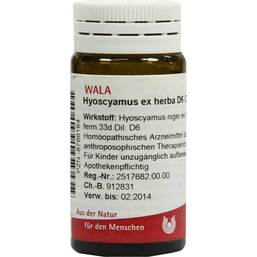 Abbildung: Hyoscyamus ex Herba D 6 Globuli 20 g, Globuli PZN 08786164