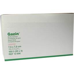 Abbildung: Gazin Kompressen 7,5x7,5cm 1 20X5 St, Kompressen PZN 08788915