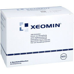 Abbildung: Xeomin 100 LD50 Einheiten Pulver zur Herstellung einer Injektionslösung 4 St, Pulver zur Herstellung einer Injektionslösung PZN 08793796