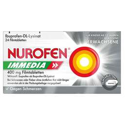 Abbildung: Nurofen Immedia 400 mg Filmtabletten Filmtabletten, 24 St PZN 08794459