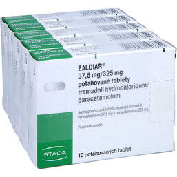 Abbildung: Zaldiar 37,5 mg / 325 mg Filmtabletten 50 St, Filmtabletten PZN 08799942