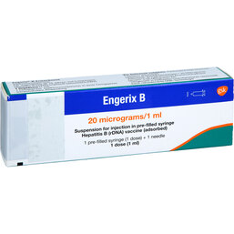 Abbildung: Engerix B Erwachsene Injektionssuspension in einer Fertigspritze ohne Kan 1 St, Injektionssuspension PZN 08800898