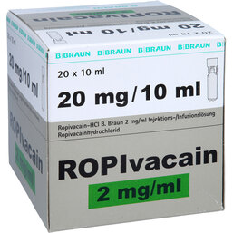 Abbildung: Ropivacain B.Braun 2 mg / ml Injektionslösung 20X10 ml, Injektionslösung PZN 08801165