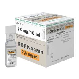 Abbildung: Ropivacain B.Braun 7,5 mg / ml Injektionslösung 20X10 ml, Injektionslösung PZN 08812708