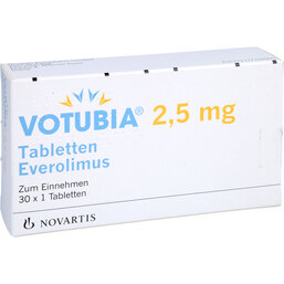Abbildung: Votubia 2,5 mg Tabletten 30 St, Tabletten PZN 08816014