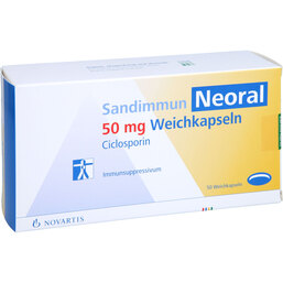 Abbildung: Sandimmun Neoral 50 mg Weichkapseln 50 St, Weichkapseln PZN 08816327