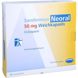 Abbildung: Sandimmun Neoral 50 mg Weichkapseln 100 St, Weichkapseln PZN 08816333