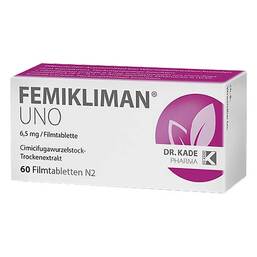 Abbildung: Femikliman uno Filmtabletten Filmtabletten, 60 St PZN 08817605
