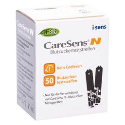 Abbildung: Caresens N Blutzuckerteststreifen auto.codierend Teststreifen, 50 St PZN 08819857