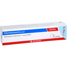 Abbildung: Mometason Glenmark 1 mg / g Salbe 20 g, Salbe PZN 08820458