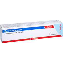 Abbildung: Mometason Glenmark 1 mg / g Salbe 100 g, Salbe PZN 08820470
