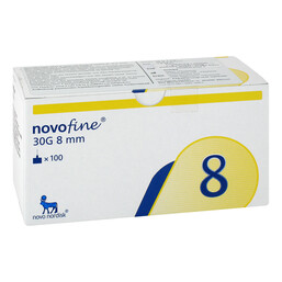 Abbildung: Novofine Import 0,30x8 mm 30 G Kanüle Kanüle, 100 St PZN 08820599