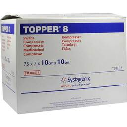 Abbildung: Topper 8 Kompresse steril 10x10 cm Kompressen, 75X2 St PZN 08821251