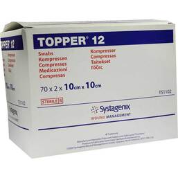 Abbildung: Topper 12 Kompresse steril 10x10 cm 70X2 St, Kompressen PZN 08821305
