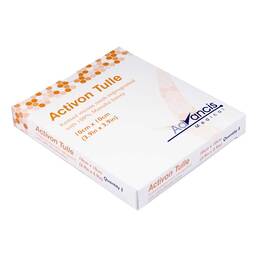 Abbildung: Activon Tulle Honig Wundauflage 10x10 cm 5 St, Wundgaze PZN 08840254