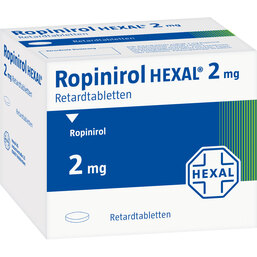 Abbildung: Ropinirol Hexal 2 mg Retardtabletten 84 St, Retard-Tabletten PZN 08840662