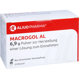 Abbildung: Macrogol AL 6,9 g Pul.zur Herstellung e.Lösung zum Einnehmen 30 St, Pulver zur Herstellung einer Lösung zum Einnehmen PZN 08840828