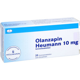 Abbildung: Olanzapin Heumann 10 mg Schmelztabletten 35 St, Schmelztabletten PZN 08850465