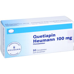 Abbildung: Quetiapin Heumann 100 mg Filmtabletten 50 St, Filmtabletten PZN 08850689