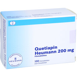 Abbildung: Quetiapin Heumann 200 mg Filmtabletten 100 St, Filmtabletten PZN 08850732