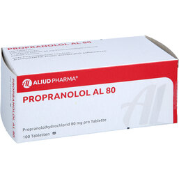 Abbildung: Propranolol AL 80 Tabletten 100 St, Tabletten PZN 08859213