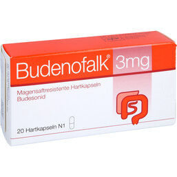 Abbildung: Budenofalk 3 mg Hartkapseln mit magensaftresistent überzogene Pellets 20 St, Magensaftresistente Hartkapseln PZN 08862215