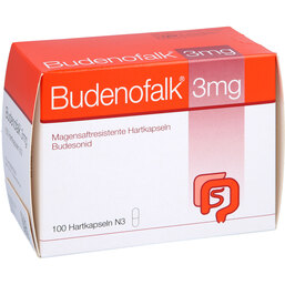 Abbildung: Budenofalk 3 mg Hartkapseln mit magensaftresistent überzogene Pellets 100 St, Magensaftresistente Hartkapseln PZN 08862238