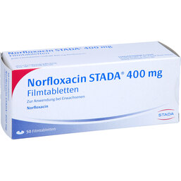 Abbildung: Norfloxacin STADA 400 mg Filmtabletten 50 St, Filmtabletten PZN 08865076