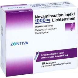 Abbildung: Novaminsulfon Injekt 1000 mg Ampullen 10X2 ml, Injektionslösung PZN 08871562