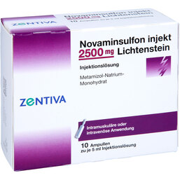 Abbildung: Novaminsulfon Injekt 2500 mg Injektionslösung 10X5 ml, Injektionslösung PZN 08871585