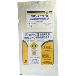 Abbildung: Erena Steril Mullkompresse 10x20 5X2 St, Kompressen PZN 08871935