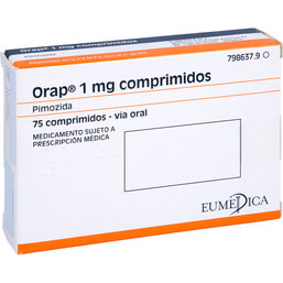 Abbildung: Orap 1 mg Tabletten 75 St, Tabletten PZN 08875347