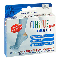 Abbildung: Elastus Silkskin med Pro Pflaster 4,8x8,5 cm Pflaster, 4 St PZN 08876944