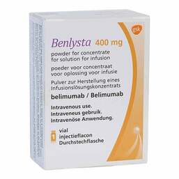 Abbildung: Benlysta 400mg Pulver zur Herstellung einer Infusionslösung Konzentrat 1 St, Pulver für ein Konzentrat zur Herstellung einer Infusionslösung PZN 08878038