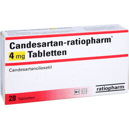 Abbildung: Candesartan ratiopharm 4 mg Tabletten 28 St, Tabletten PZN 08879523