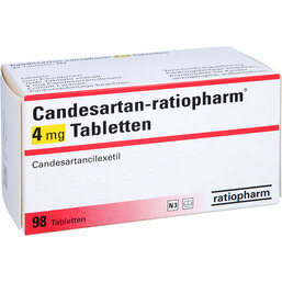 Abbildung: Candesartan ratiopharm 4 mg Tabletten 98 St, Tabletten PZN 08879552