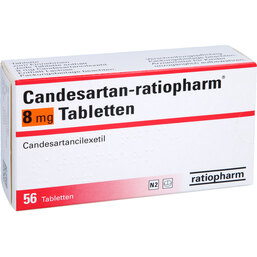 Abbildung: Candesartan ratiopharm 8 mg Tabletten 56 St, Tabletten PZN 08879730
