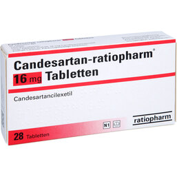 Abbildung: Candesartan ratiopharm 16 mg Tabletten 28 St, Tabletten PZN 08879753
