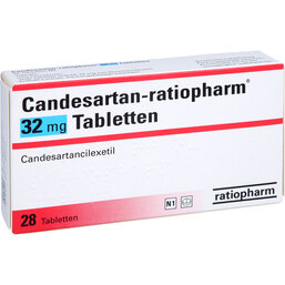 Abbildung: Candesartan ratiopharm 32 mg Tabletten 28 St, Tabletten PZN 08879799