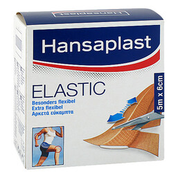 Abbildung: Hansaplast Elastic Pflaster 5mx6cm 1 St, Pflaster PZN 08882790