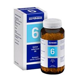 Abbildung: Biochemie Orthim 6 Kalium sulfuricum D 6 Tabletten Tabletten, 800 St PZN 08885469
