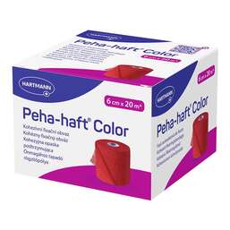 Abbildung: Peha Haft Color Fixierbinde latexf.6 cm x 20 m rot 1 St, Binden PZN 08886492