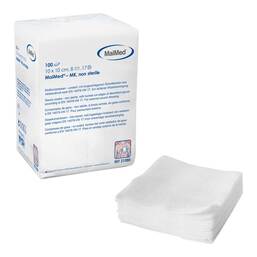 Abbildung: Mullkompressen 10x10cm 8-fac 100 St, Kompressen PZN 08888723