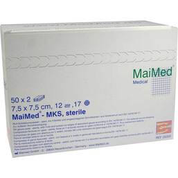 Abbildung: Schlitzkompressen 7,5x7,5cm 50X2 St, Kompressen PZN 08888982