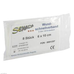Abbildung: Senada Wundschnellverband 6x10 cm 8 St PZN 08891257