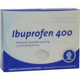 Abbildung: Ibuprofen Sophien 400 Filmtabletten Filmtabletten, 30 St PZN 08892073