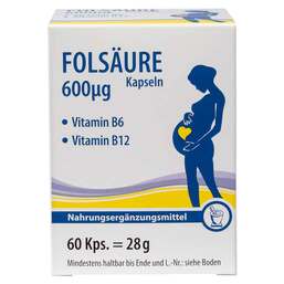 Abbildung: Folsäure Kapseln Kapseln, 60 St PZN 08898816