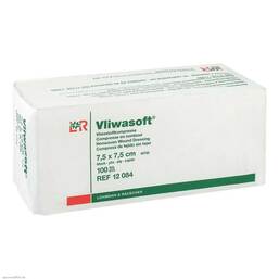 Abbildung: Vliwasoft Vlieskompressen 7,5x7,5cm 6-lagig unsteril 100 St, Kompressen PZN 08900921