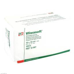 Abbildung: Vliwasoft Vlieskompressen 10x10cm 6-lagig unsteril 100 St, Kompressen PZN 08900938